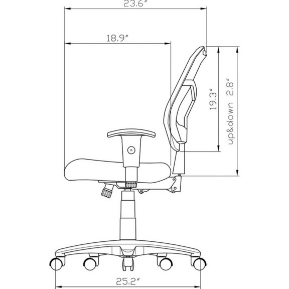 Lorell Accord Mid Back Task Chair  Polyester Gray ...