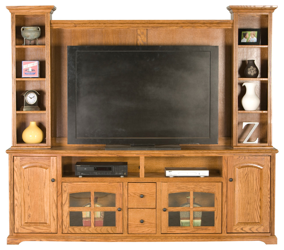 90 quotThin Entertainment Console   Transitional   Entertainment Centers And Tv Stands   by Eagle Furniture  Houzz