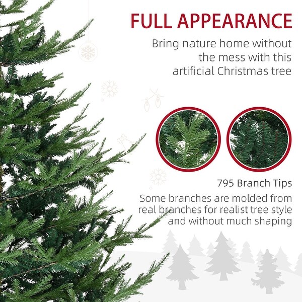 HOMCOM 6 ft. Artificial Unlit Christmas Tree with Stand