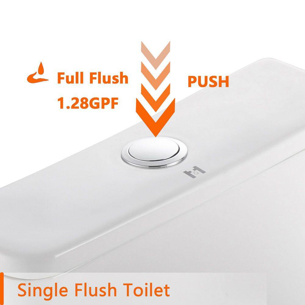 DEERVALLEY DeerValley Symmetry 12 in. Rough in Size 1-Piece 1.28 GPF Single Flush Elongated Toilet in White Seat Included DV-1F52807