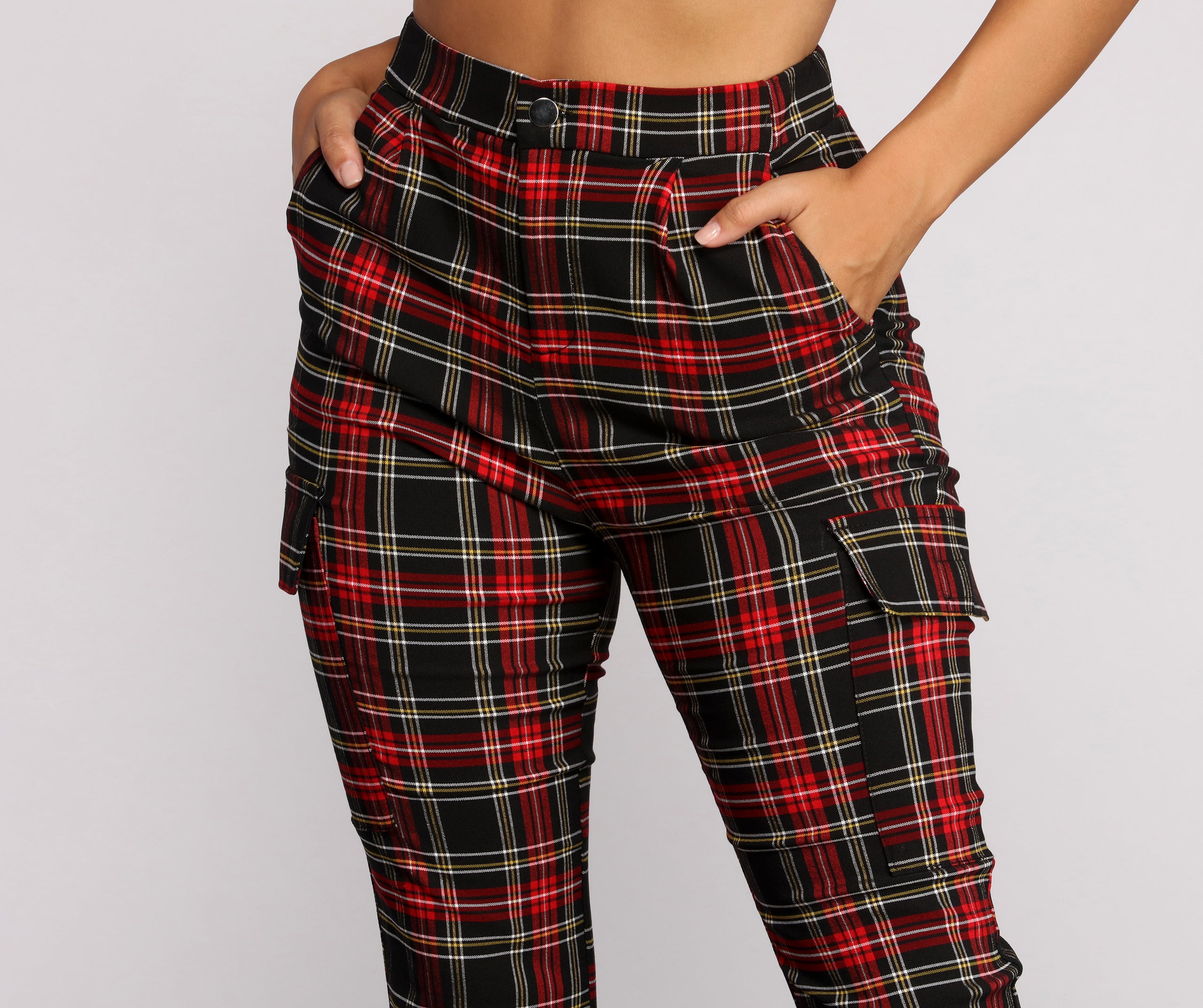 Perfectly Plaid High Waist Joggers