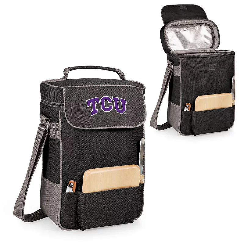 Picnic Time TCU Horned Frogs Duet Wine and Cheese Tote