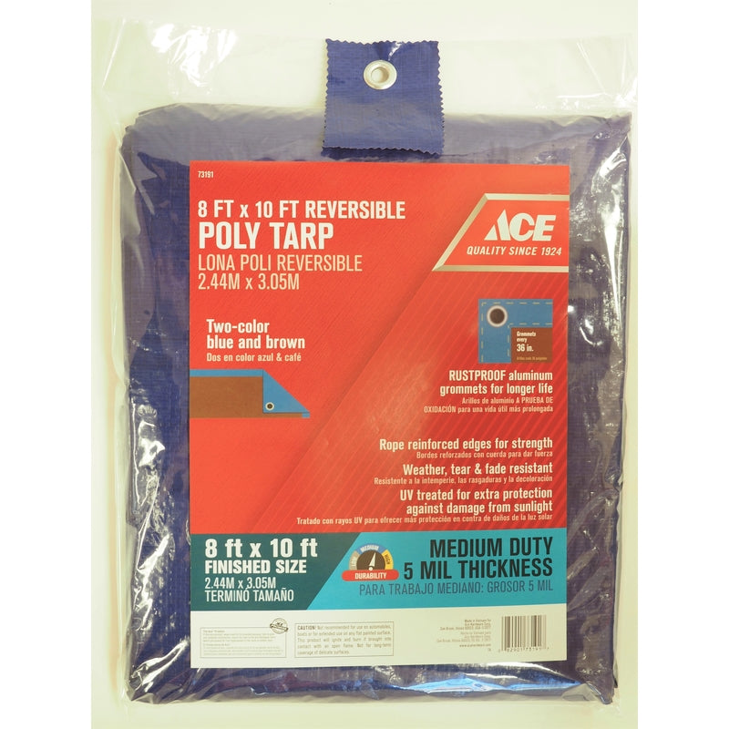 TARP POLY BLUE/BRN8X10