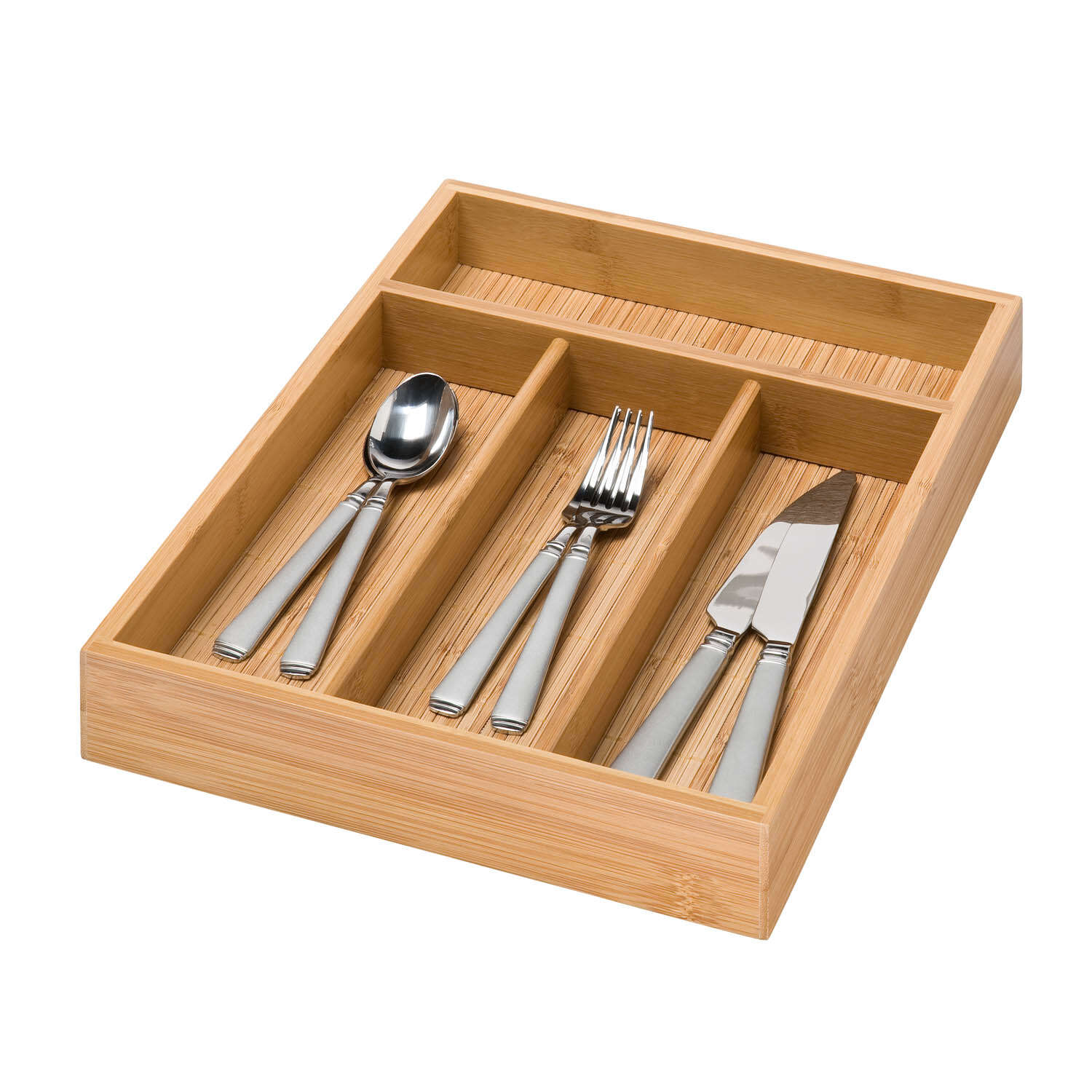 Honey-Can-Do 2 in. H X 10.26 in. W X 14 in. D Bamboo Cutlery Tray