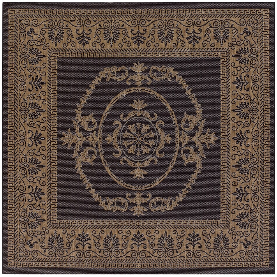 Dream Decor Rugs Pergola Royal Hallmark Black Cocoa Outdoor Area Rug