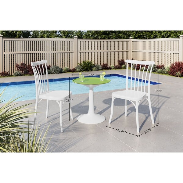 Tiras Chairs and Leonid Table 3Piece Outdoor Dining Set