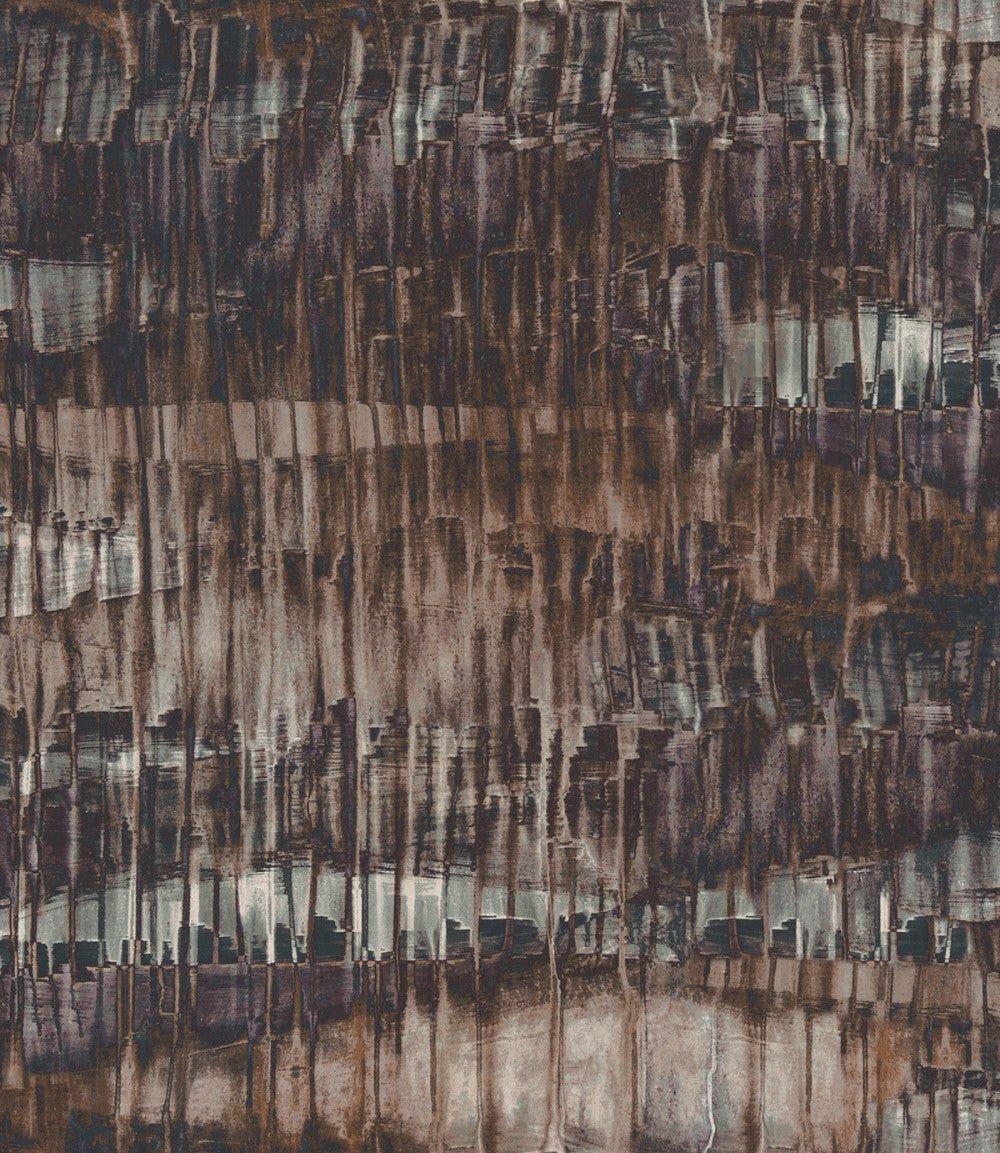 Oxide Wallpaper in Bronze, Green, and Purple from the Aerial Collection