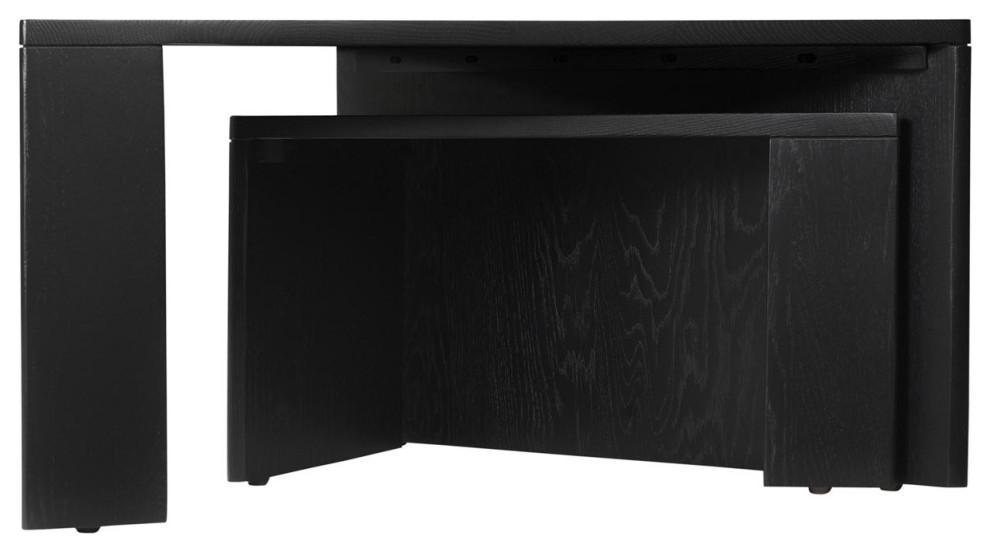 Aton Coffee Table  Black   Transitional   Coffee Table Sets   by Lighting New York  Houzz