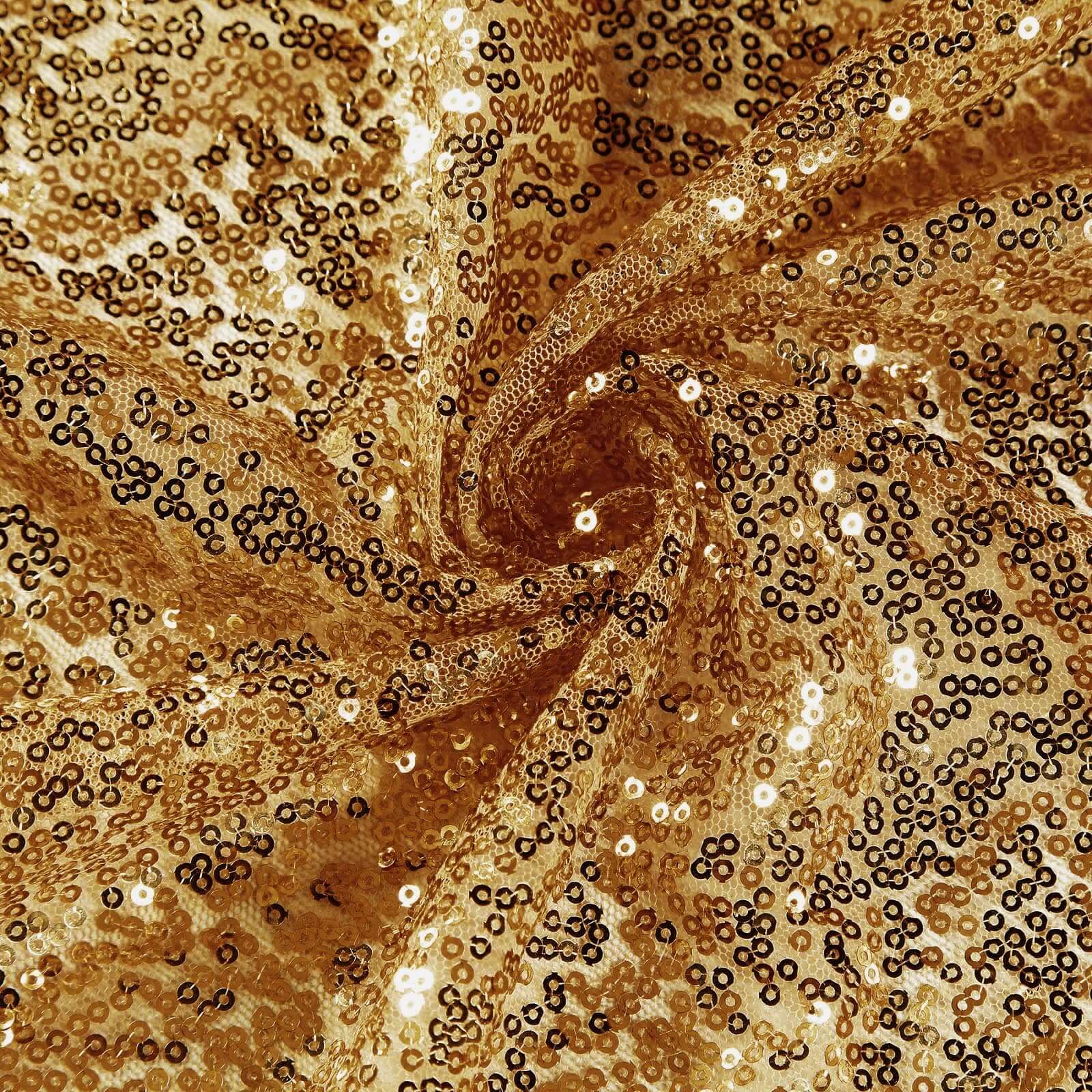 Gold Premium Sequin Table Runner 12