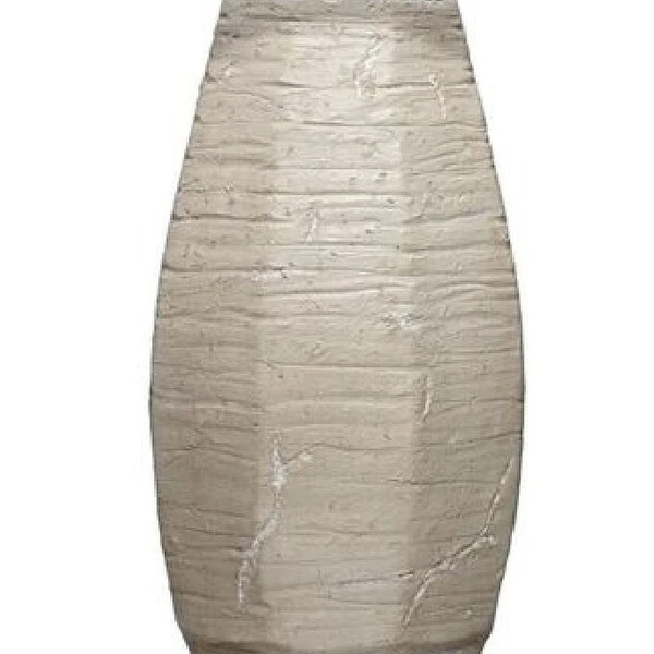 30 Inch Ceramic Table Lamp with Textured Design Base， White