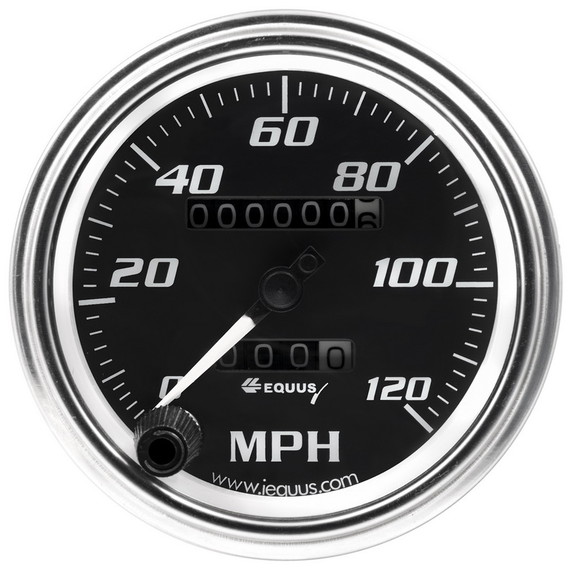 3 3/8 in Chrome Mechanical Speedometer