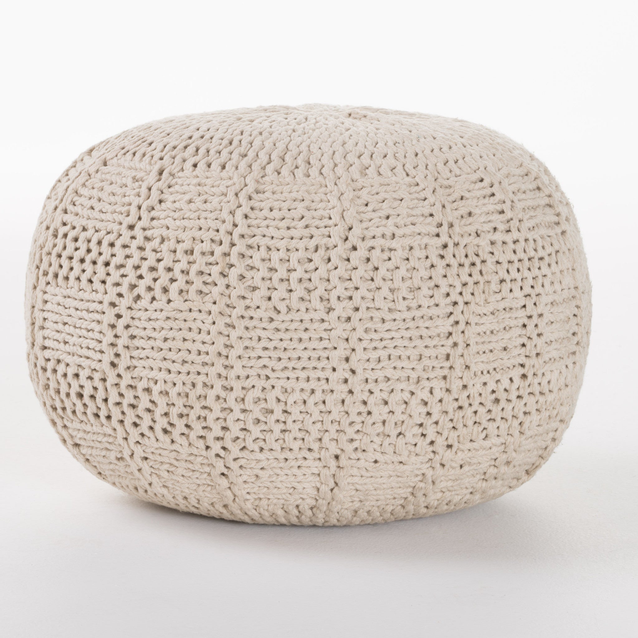 Valentine Handcrafted Modern Fabric Pouf