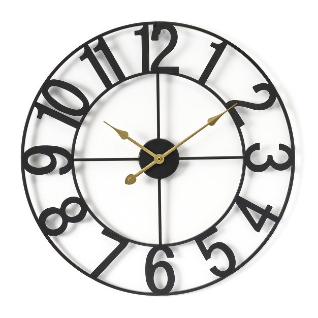 Sorbus Large Wall Clock For Living Room Decor Numeral Wall Clock For Kitchen 16 inch Wall Clock Decorative black