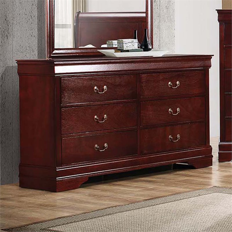 Coaster Louis Philippe 6-drawer Dresser Cherry-Shape:Rectangular