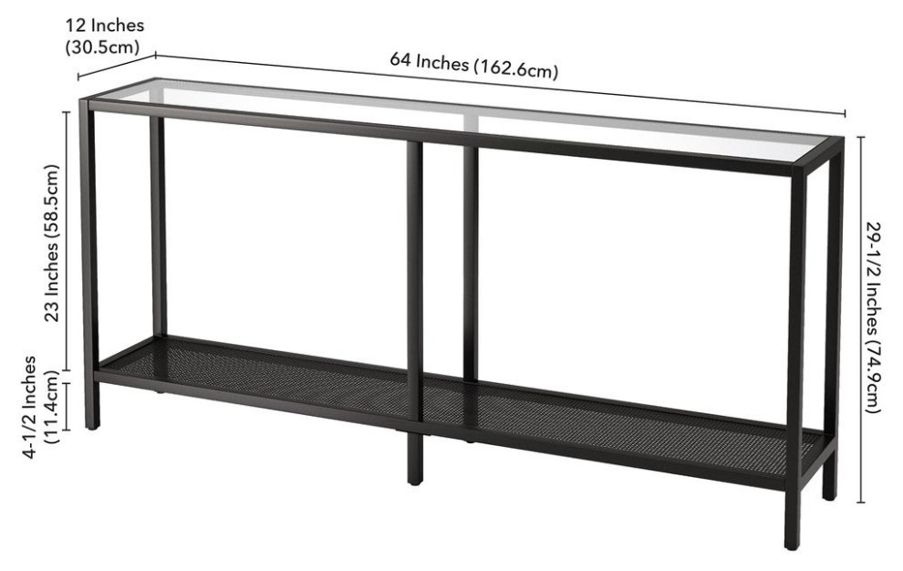 Rigan 64  x27 x27Wide Rectangular Console Table in Blackened Bronze   Contemporary   Coffee Tables   by BisonOffice  Houzz