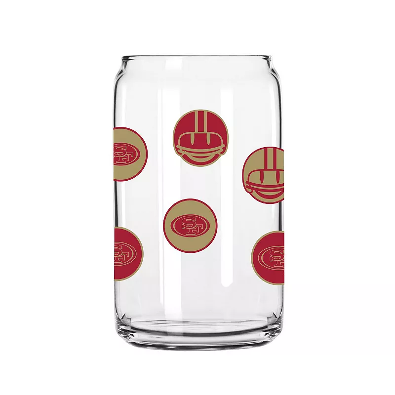 San Francisco 49ers 16oz. Smiley Can Glass