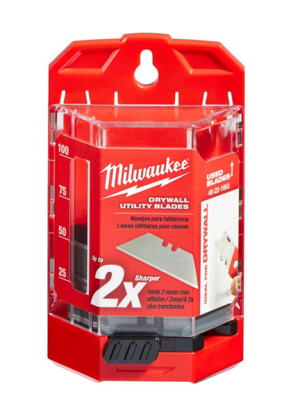 Milwaukee 50-Piece Drywall Utility Knife Blades with Dispenser 48-22-1953 from Milwaukee