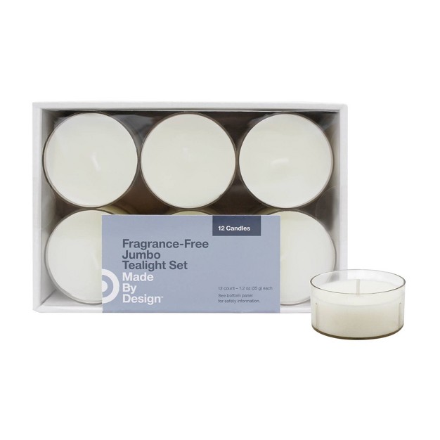 X 1 quot 12pk Unscented Tealight Candle Set