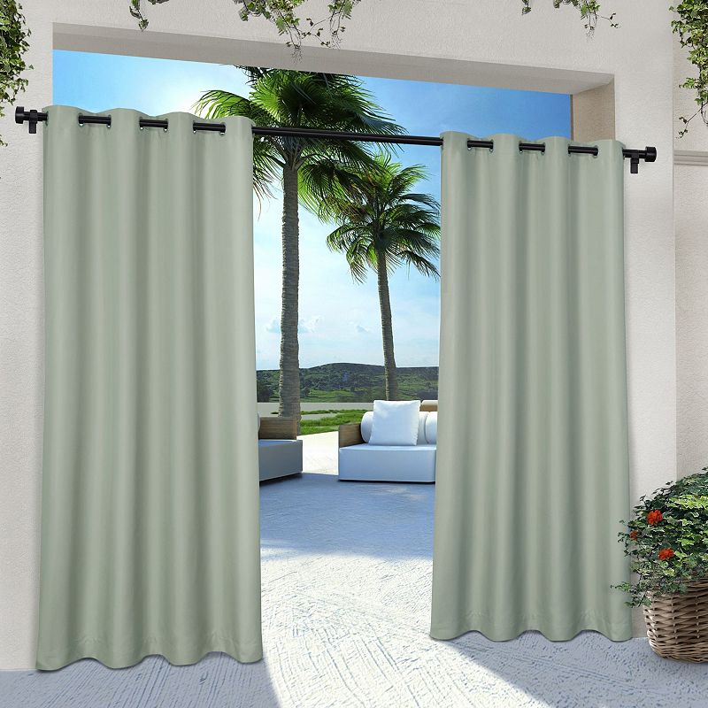 Exclusive Home 2-pack Indoor/Outdoor Solid Cabana Window Curtains