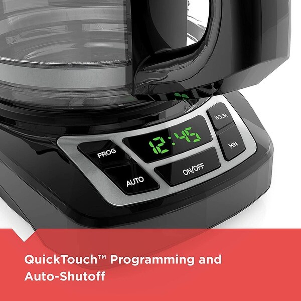 12 Cup Programmable Coffee Maker in Black