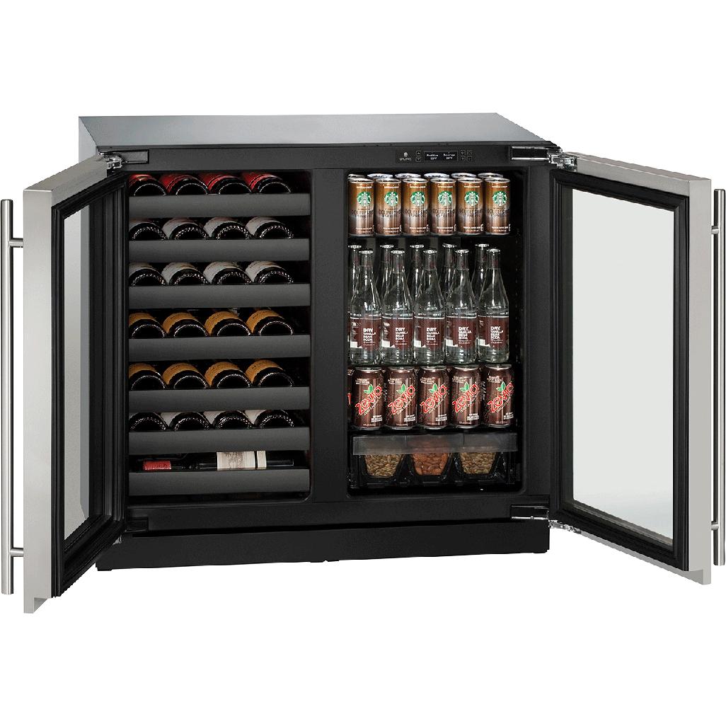 U-Line 7 cu. ft. Built-in Beverage Center U-3036BVWCS-13B