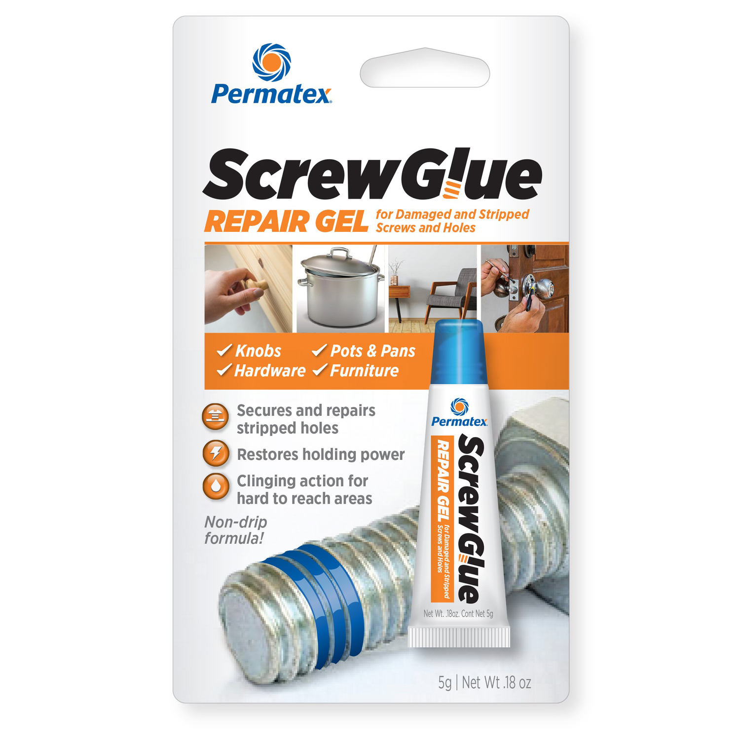 Permatex ScrewGlue High Strength Adhesive 0.18 oz