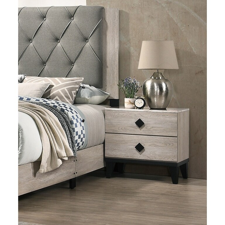 Bedroom Furniture Contemporary Color Nightstand Drawers