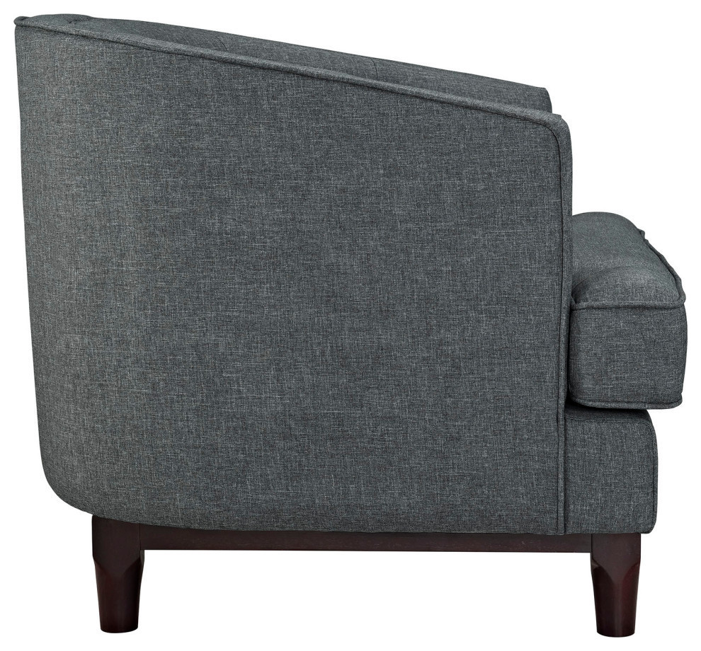 Aurora Gray Upholstered Fabric Armchair   Modern   Armchairs And Accent Chairs   by Rustic Home Furniture Deco  Houzz