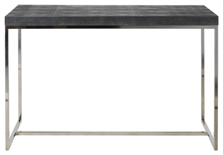 Gray Shagreen Metallic Legs Console Table  Andrew Martin Fay   Contemporary   Console Tables   by Oroa   Distinctive Furniture  Houzz