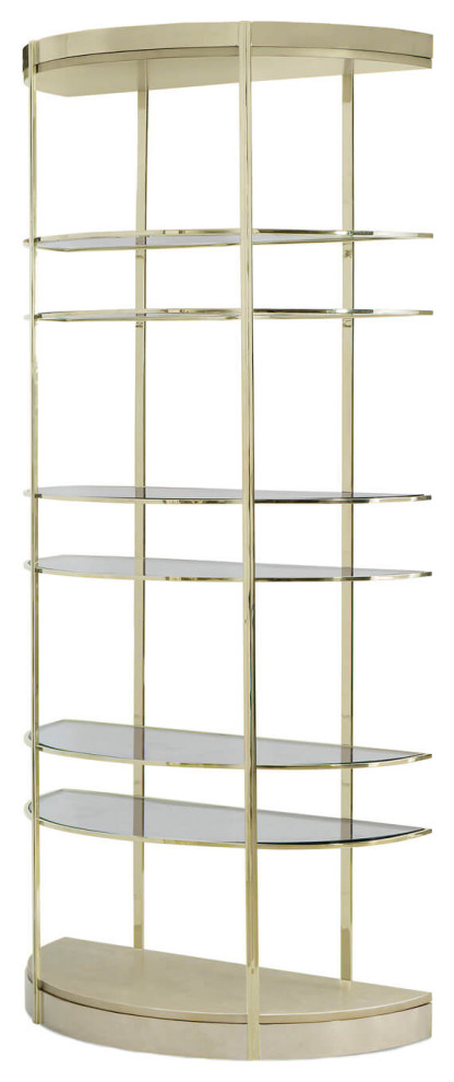 Contemporary Half Moon Etagere   Contemporary   Bookcases   by English Georgian America  Houzz