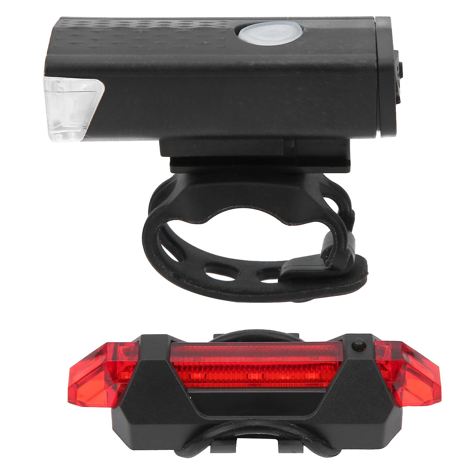 Bicycle Headlights Taillights Set Usb Charging Warning Intelligent Sensing Light Cycling