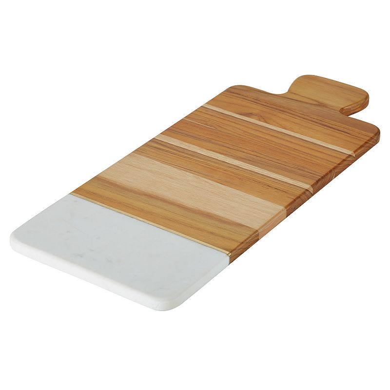 Anolon Pantryware White Marble and Teakwood Cutting Board