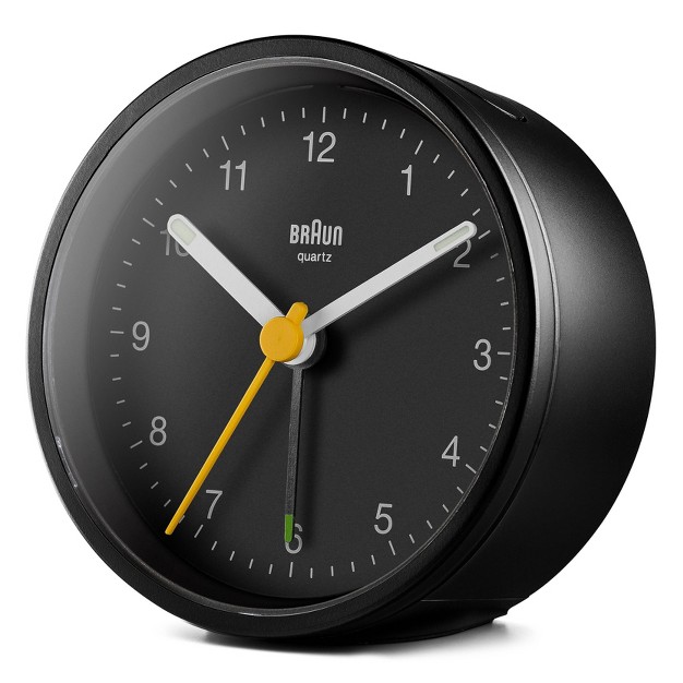 Braun Classic Analog Alarm Clock With Snooze And Light Black