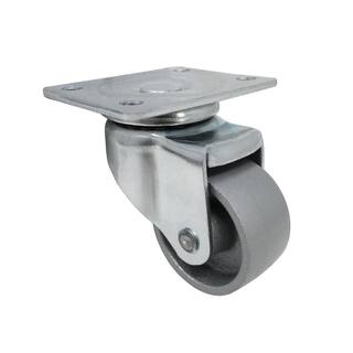 Everbilt 2 in. Gray Cast Iron Swivel Plate Caster with 150 lbs. Load Rating 4041245EB