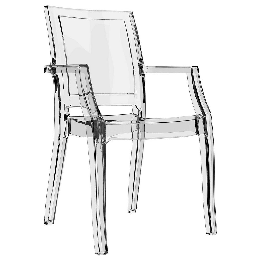 36 Clear Transparent Stackable Outdoor Patio Dining Chair