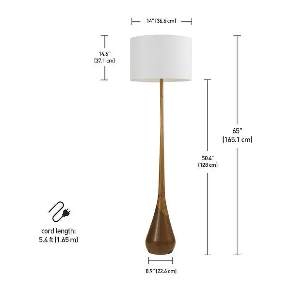 Carson Carrington Hjularod 65-inch Faux Wood Floor Lamp