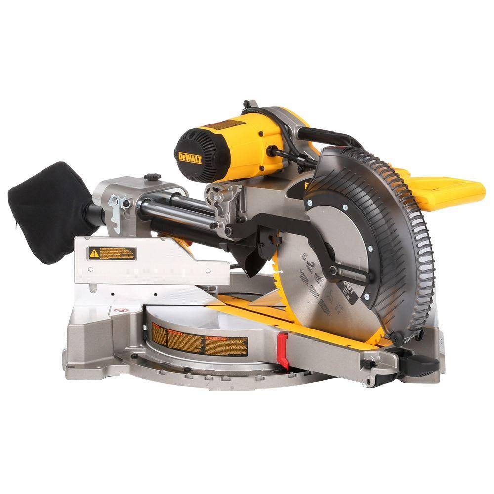 DEWALT DWS780 15 Amp Corded 12 in. Double Bevel Sliding Compound Miter Saw with XPS technology， Blade Wrench and Material Clamp