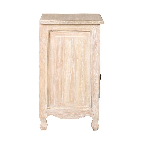 Distressed Mindi Wood Bedside Table