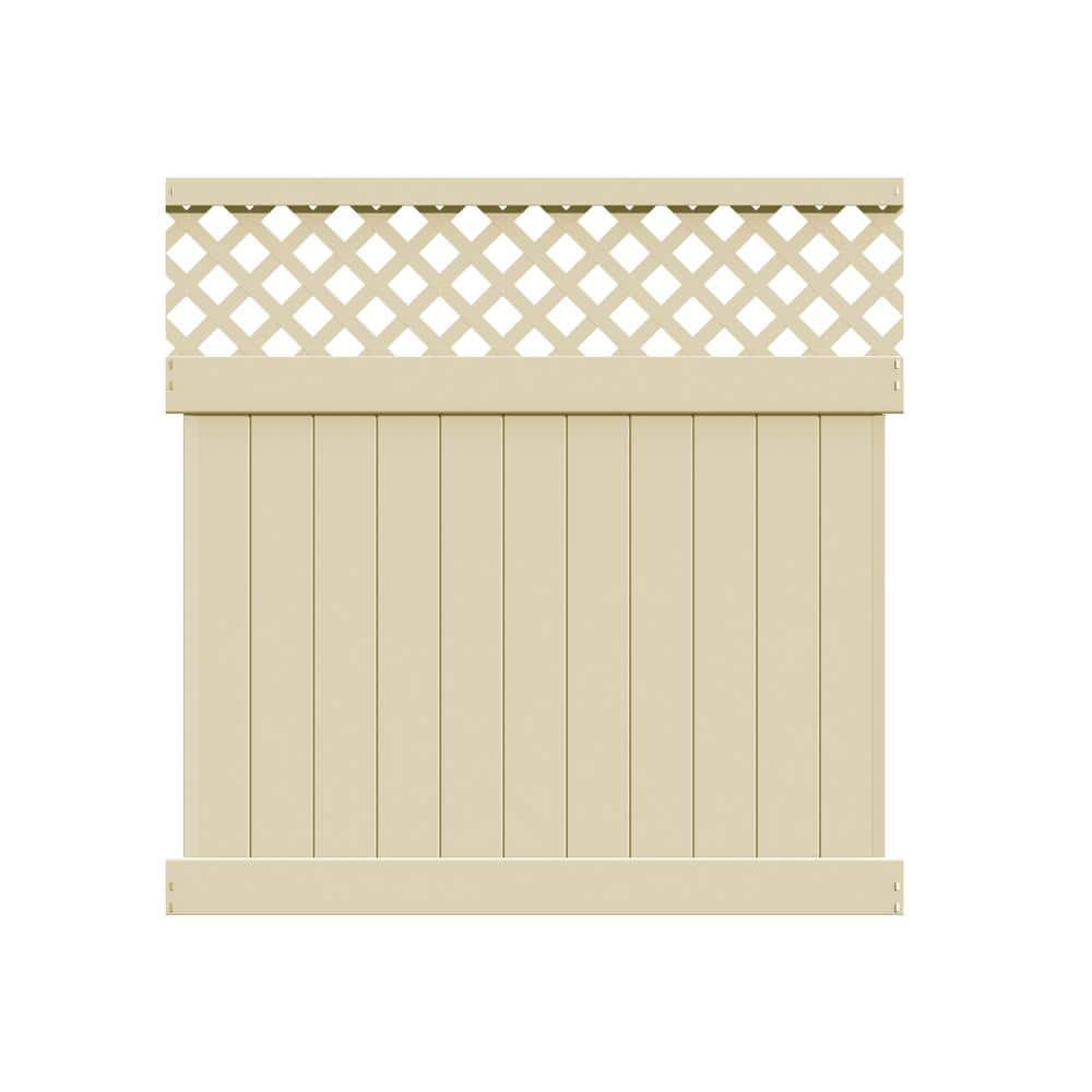 Barrette Outdoor Living Valley 6 ft. H x 6 ft. W Sand Vinyl Fence Panel Kit 73014381