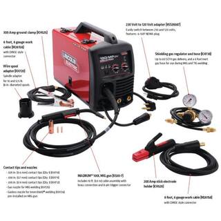 Lincoln Electric 180 Amp Weld-Pak 180i Multi-Process StickMIGFlux-CoreTIG 120V or 230V Aluminum Welder with Spool Gun sold separately K5257-1