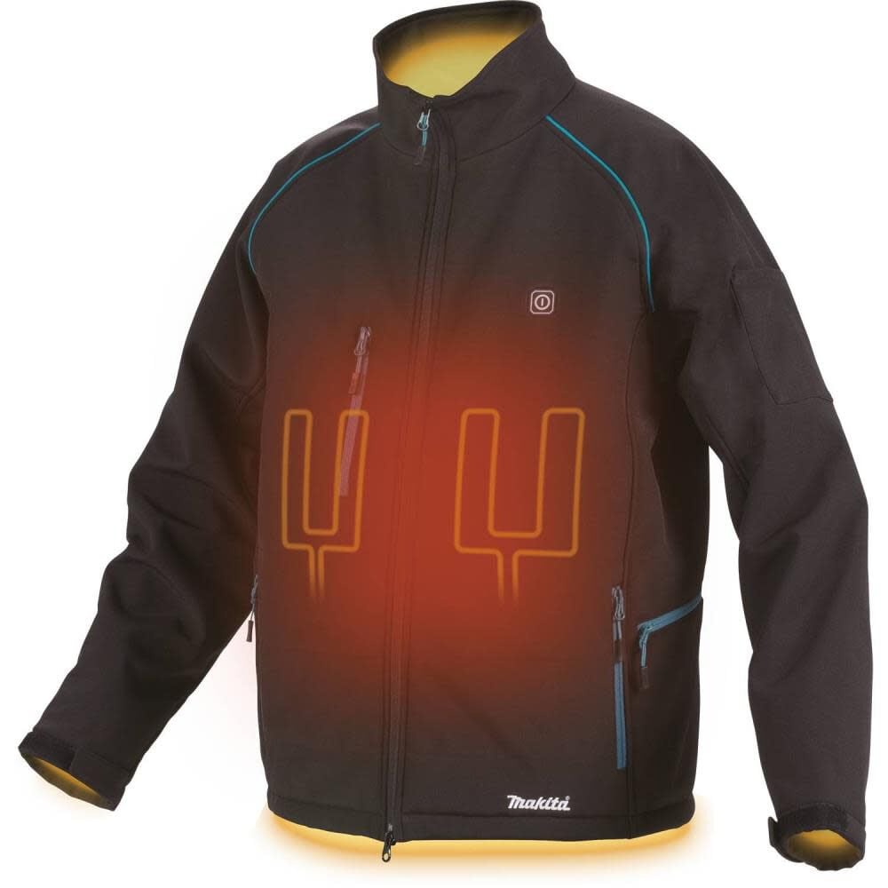 Makita 18V LXT Lithium-Ion Cordless Heated Jacket Jacket Only (Black M) DCJ205ZM from Makita