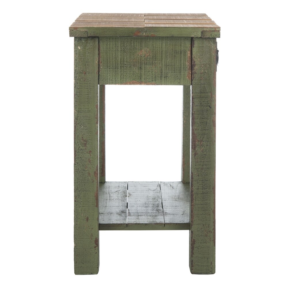 SAFAVIEH Alfred Antique Green Accent Table   21\