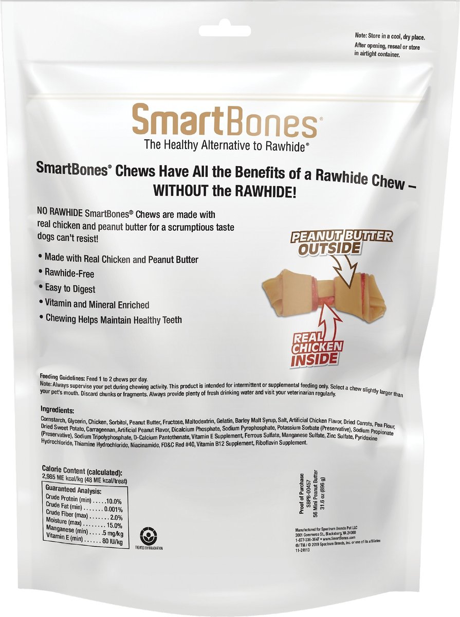 SmartBones Mini Peanut Butter Dog Treats