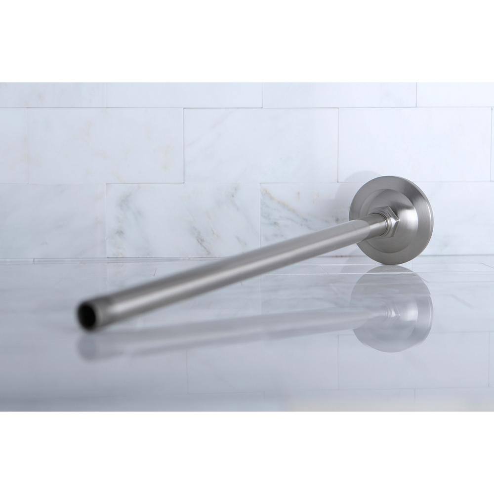 Kingston Brass Raindrop Ceiling 17 in. Shower Arm with Flange in Brushed Nickel HK217A8