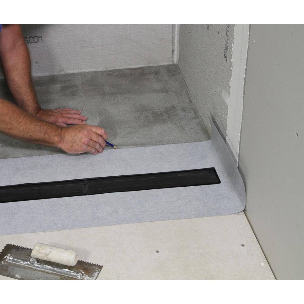 Goof Proof Shower Goof Proof Waterproofing Sheet Membrane Underlayment Linear Drain Collar 69 in. x 15 in. x 20mil GPLDC-69x15