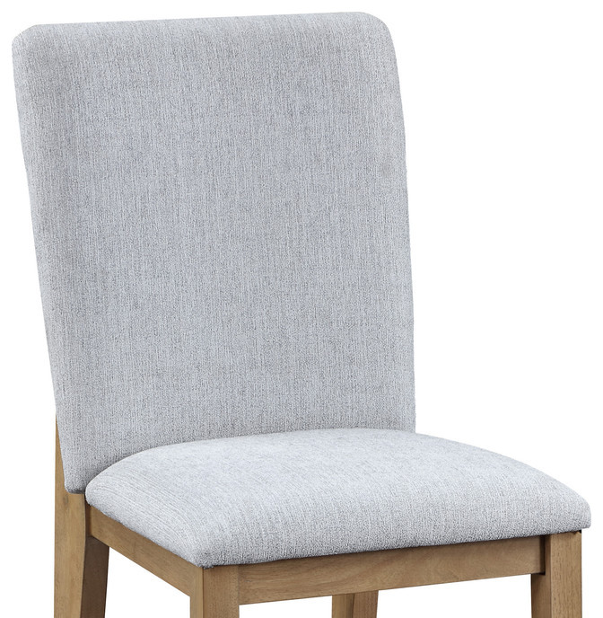 Delphine Set of 2 Gray Linen Fabric Dining Chair   Transitional   Dining Chairs   by Lilola Home  Houzz