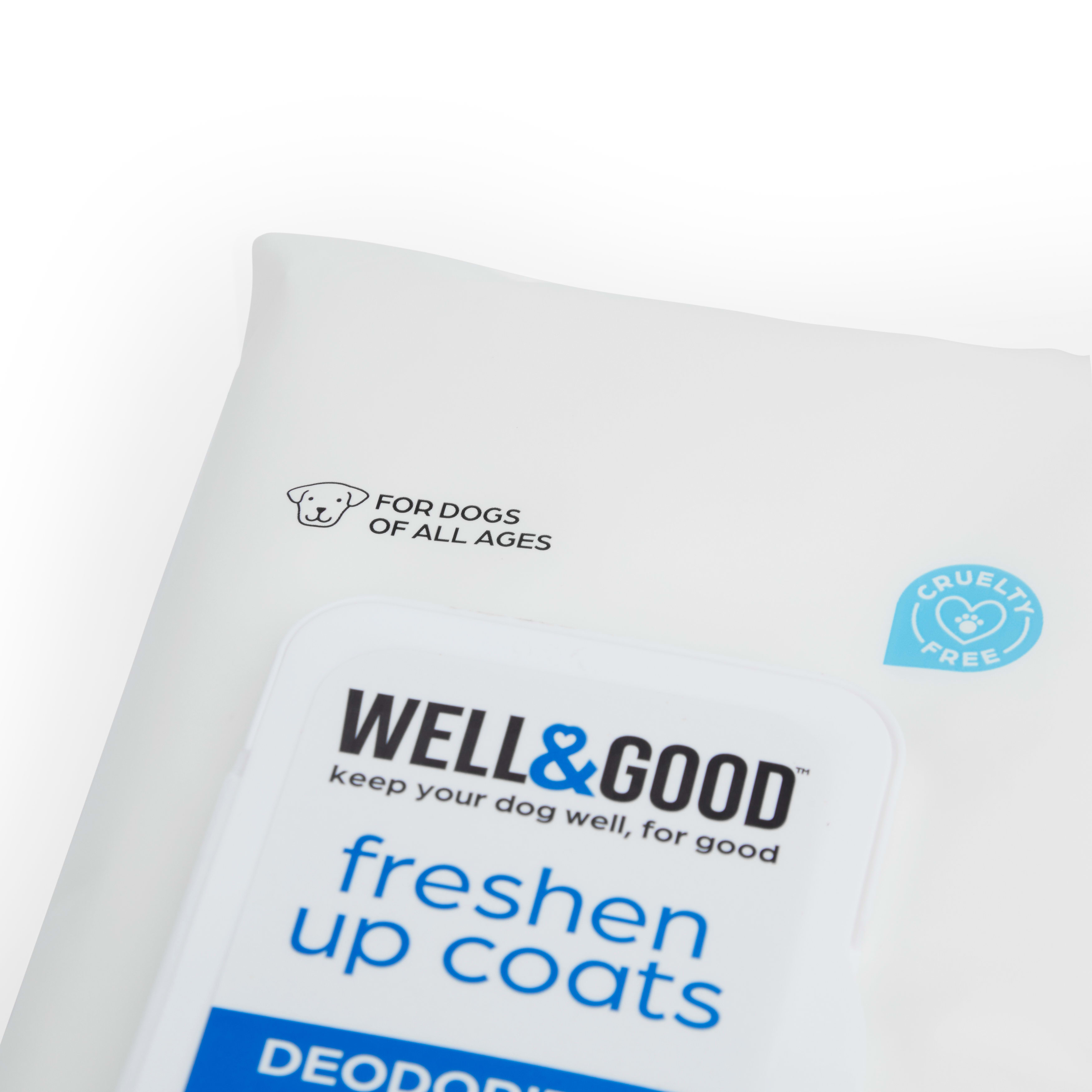 WELL  GOOD Cucumber Melon Deodorizing Dog Wipes， Count of 100