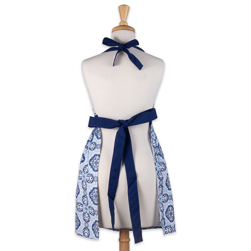 31 x 40 Blue and White Lagos Print Apron