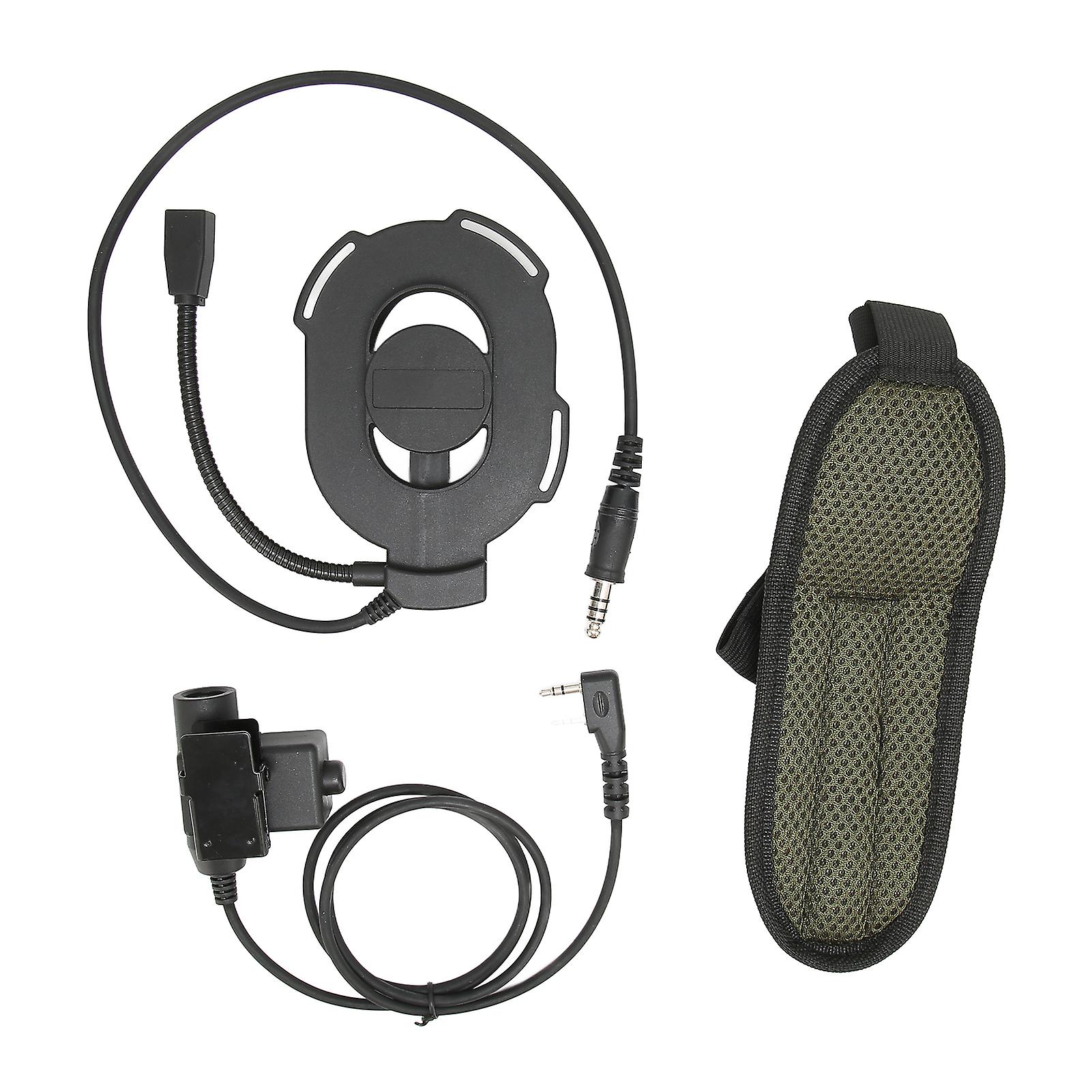 Hd01 Military Hunting Helmet Headset Adjustable Walkie Talkie Headset For Kenwood Tk3107black