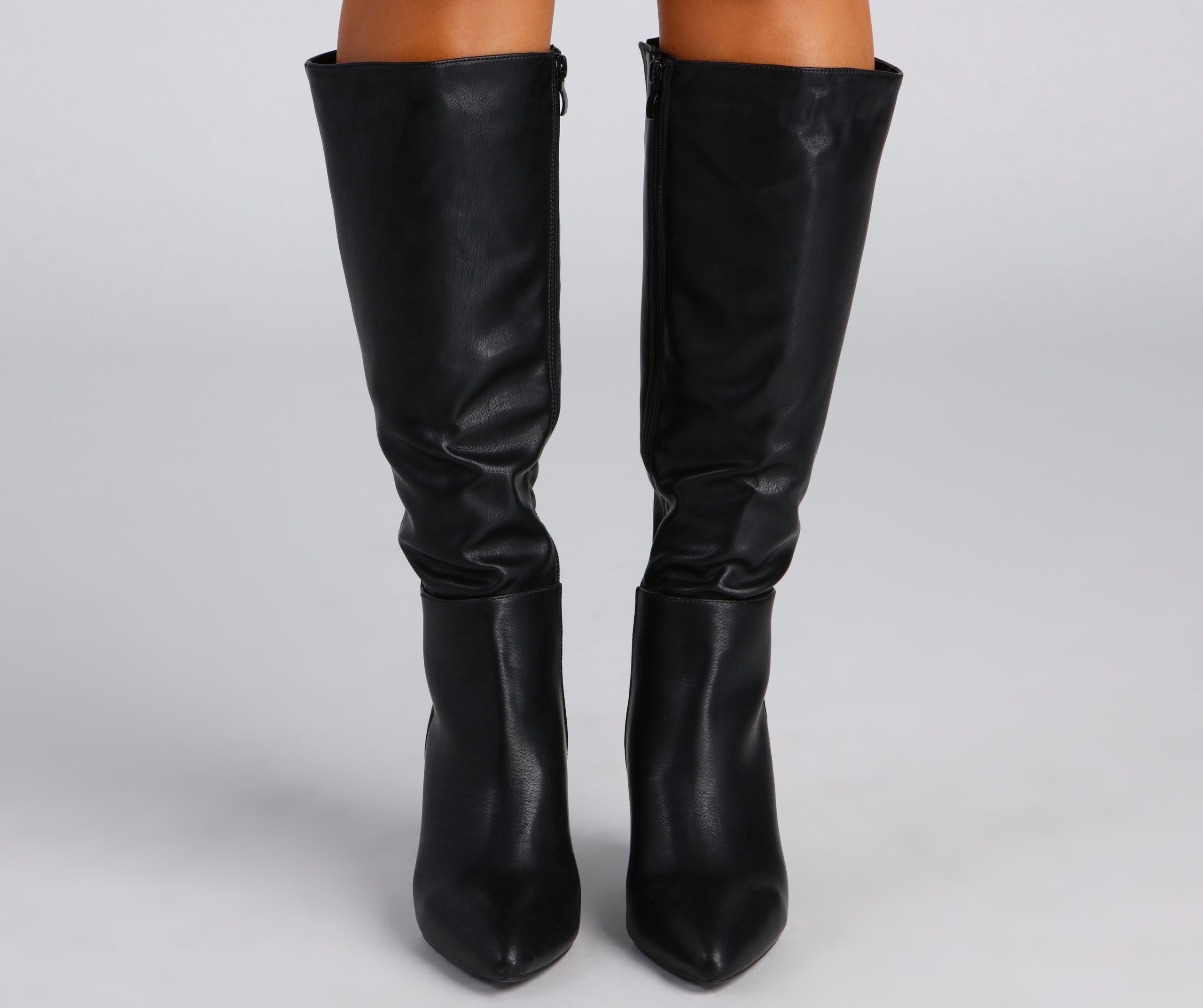 Sleek And Trendy Below-The-Knee Boots